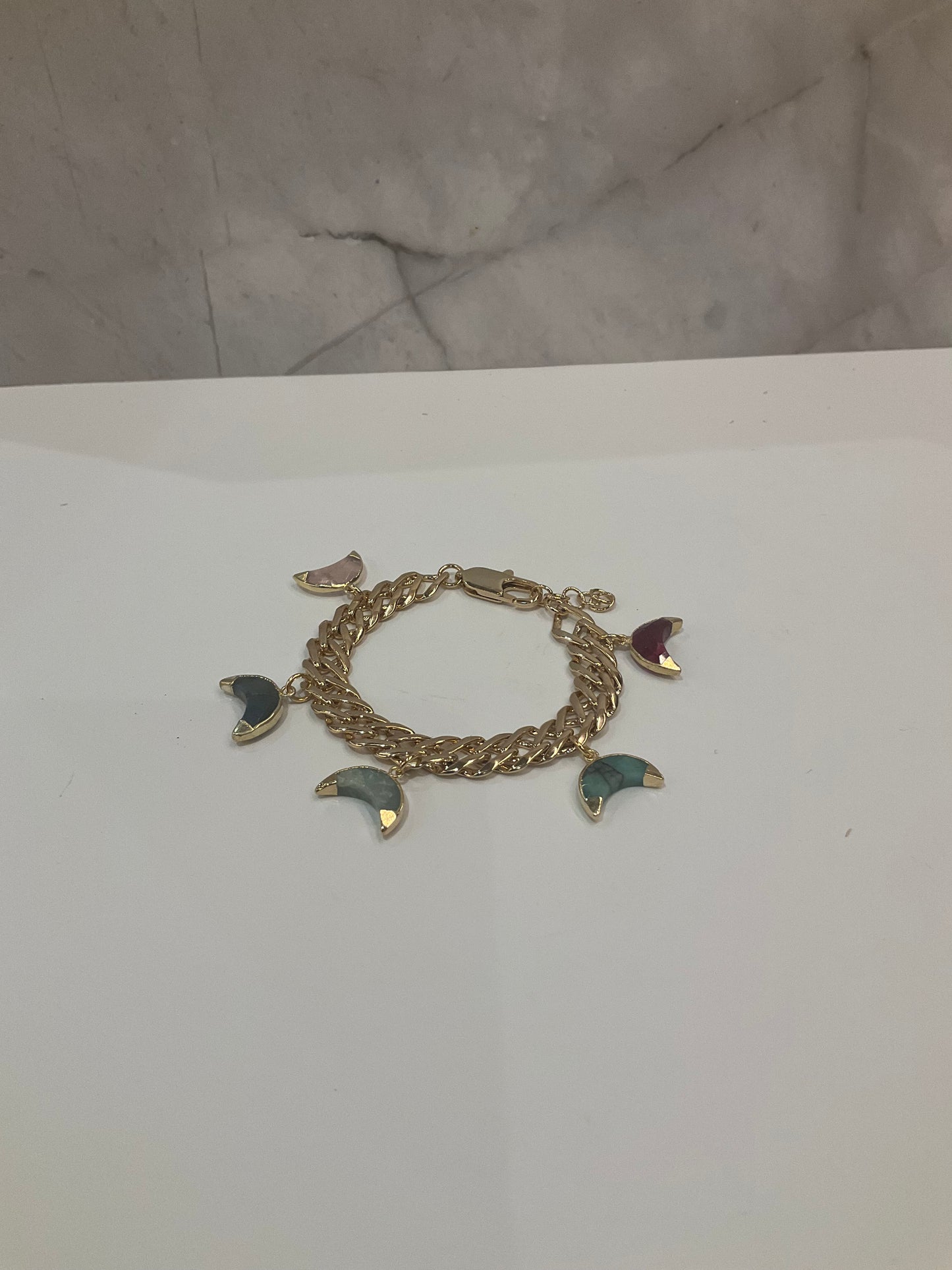 Moonbeam Gemstone Charm Bracelet