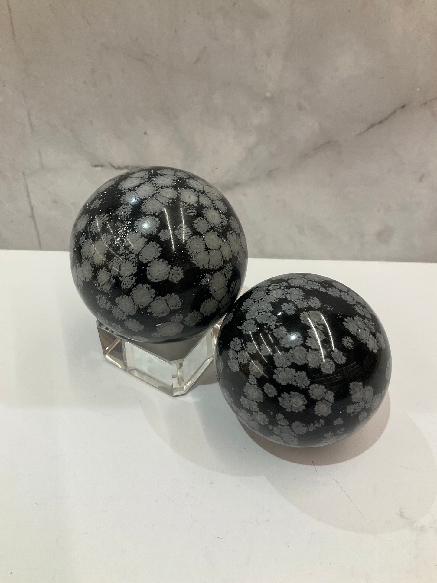 Snowflake Obsidian Sphere