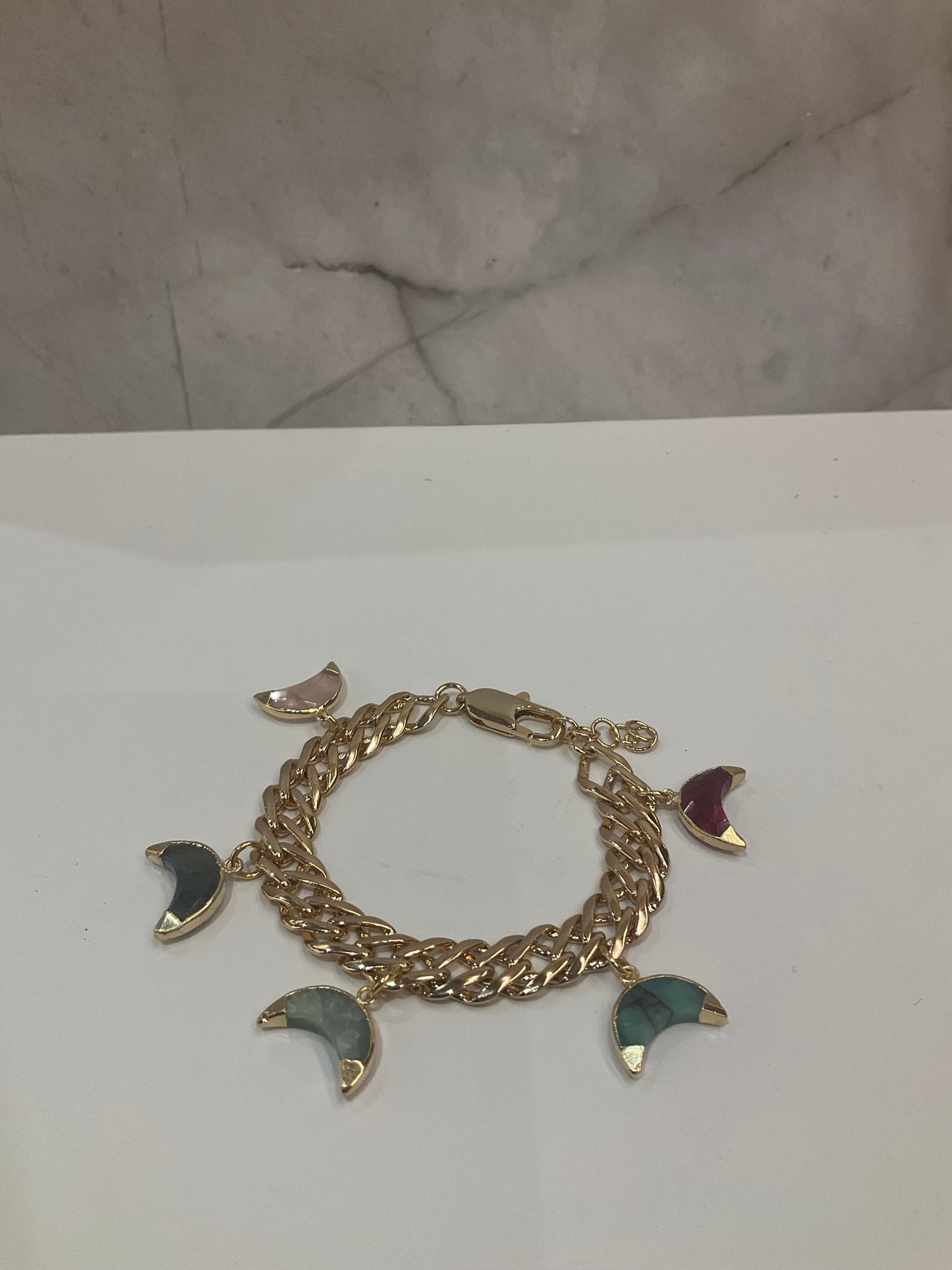 Moonbeam Gemstone Charm Bracelet