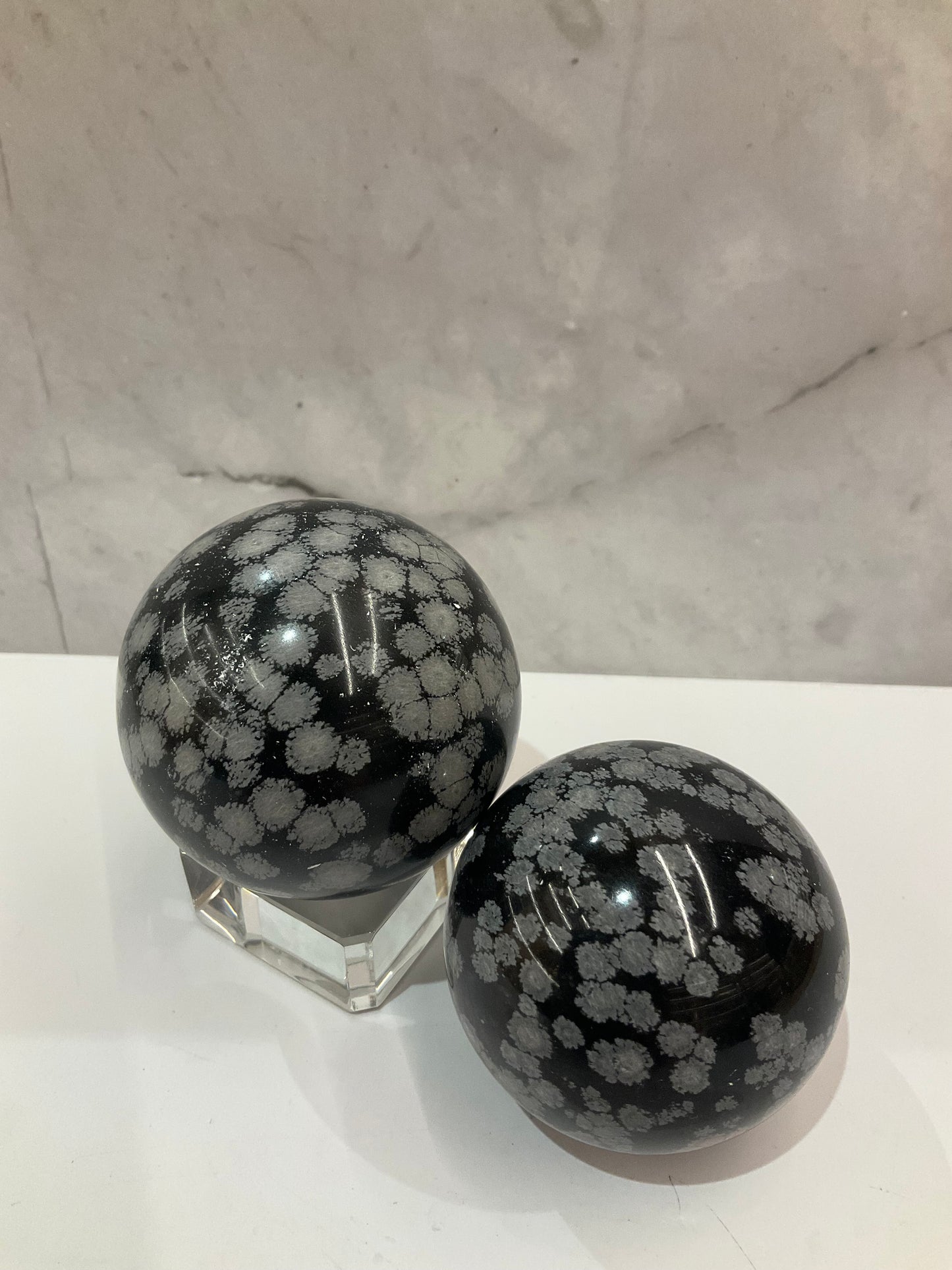 Snowflake Obsidian Sphere