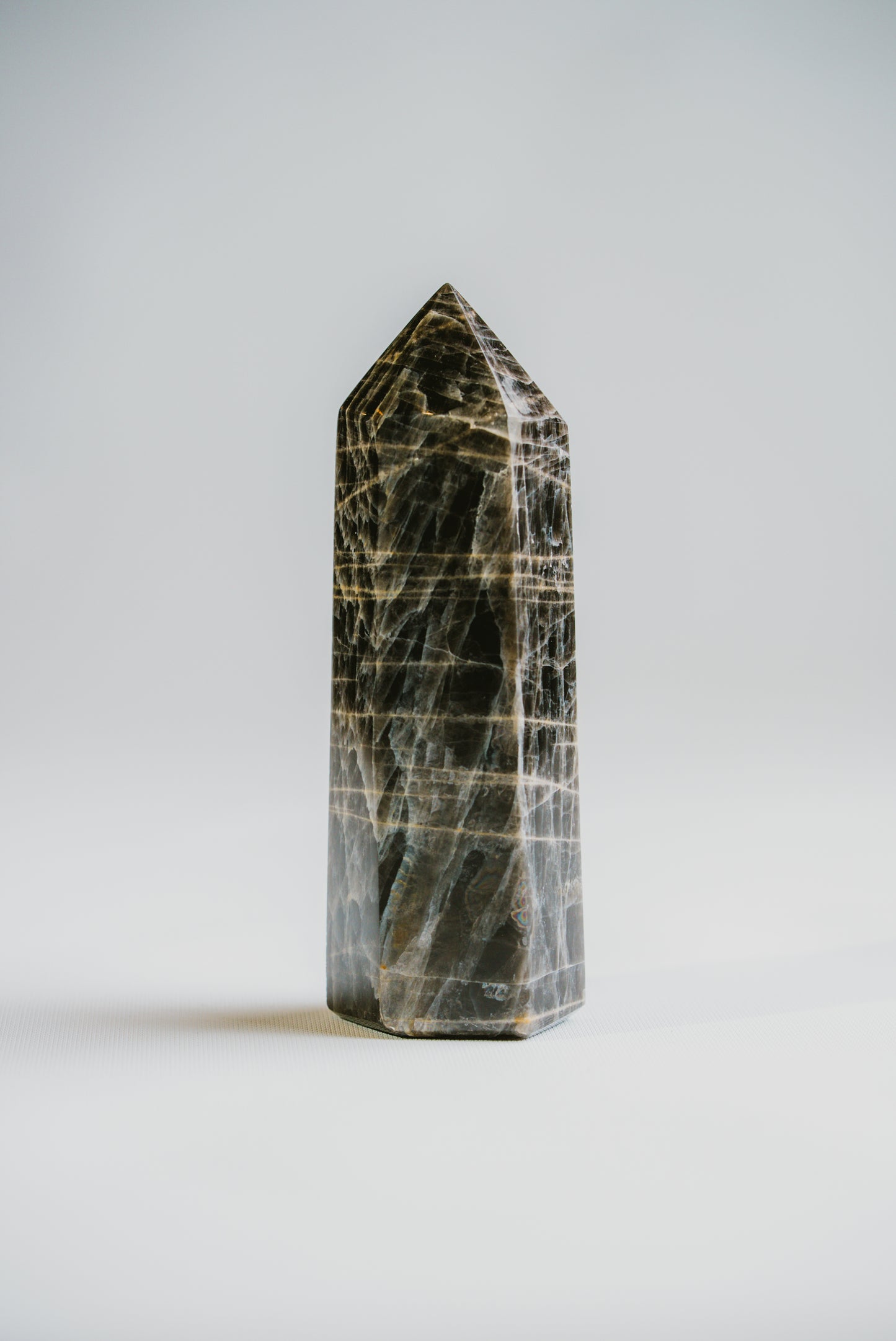 Black Tourmaline Tower – Decorative Black Tourmaline Tower for Protection and Grounding Energy
