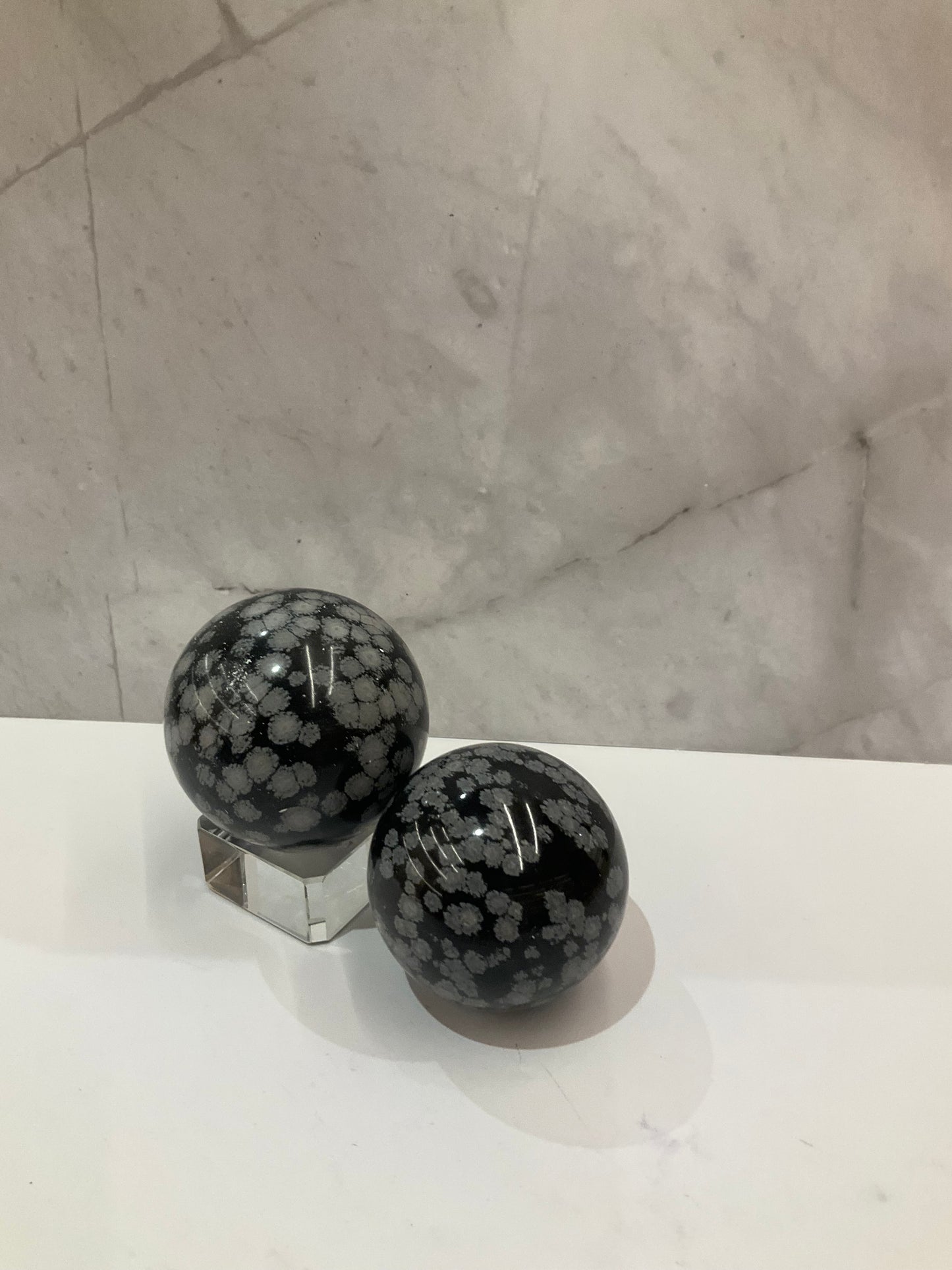 Snowflake Obsidian Sphere