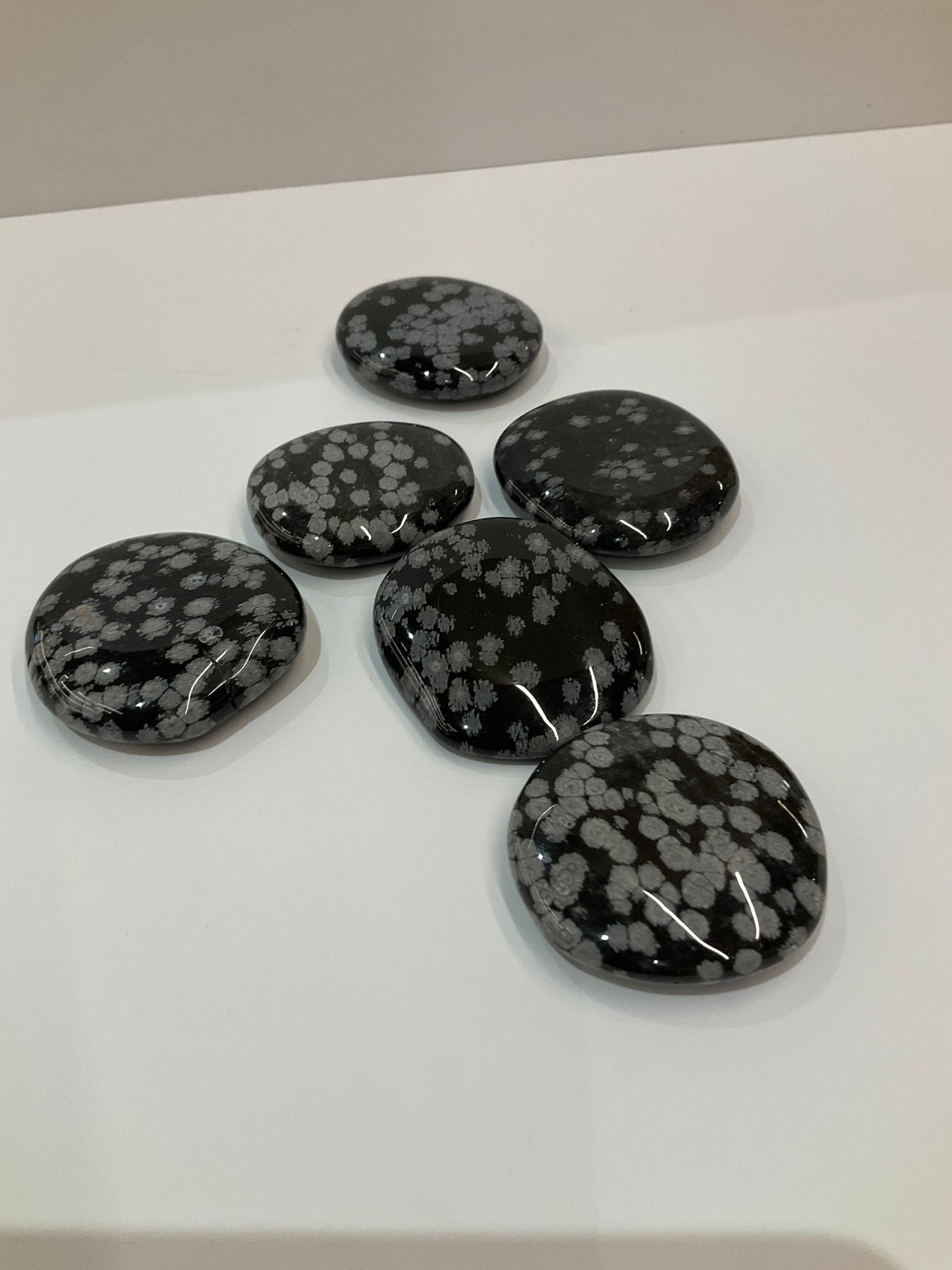 Snowflake Obsidian Disc