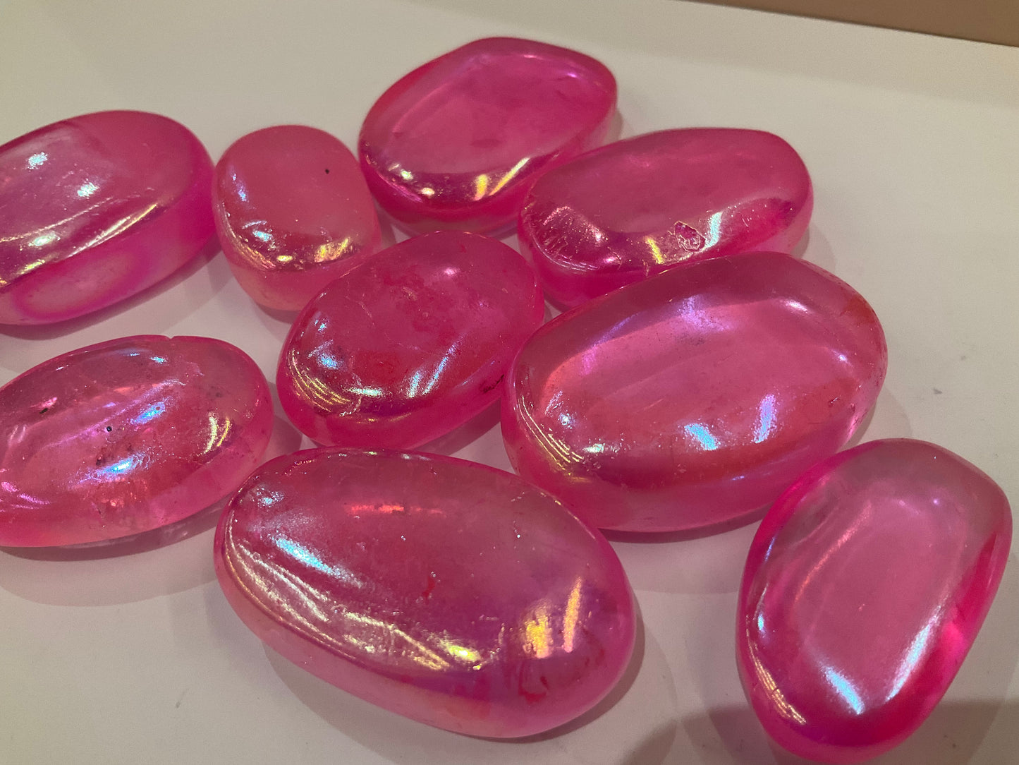 Pink Aura Titanium Pocket Crystal