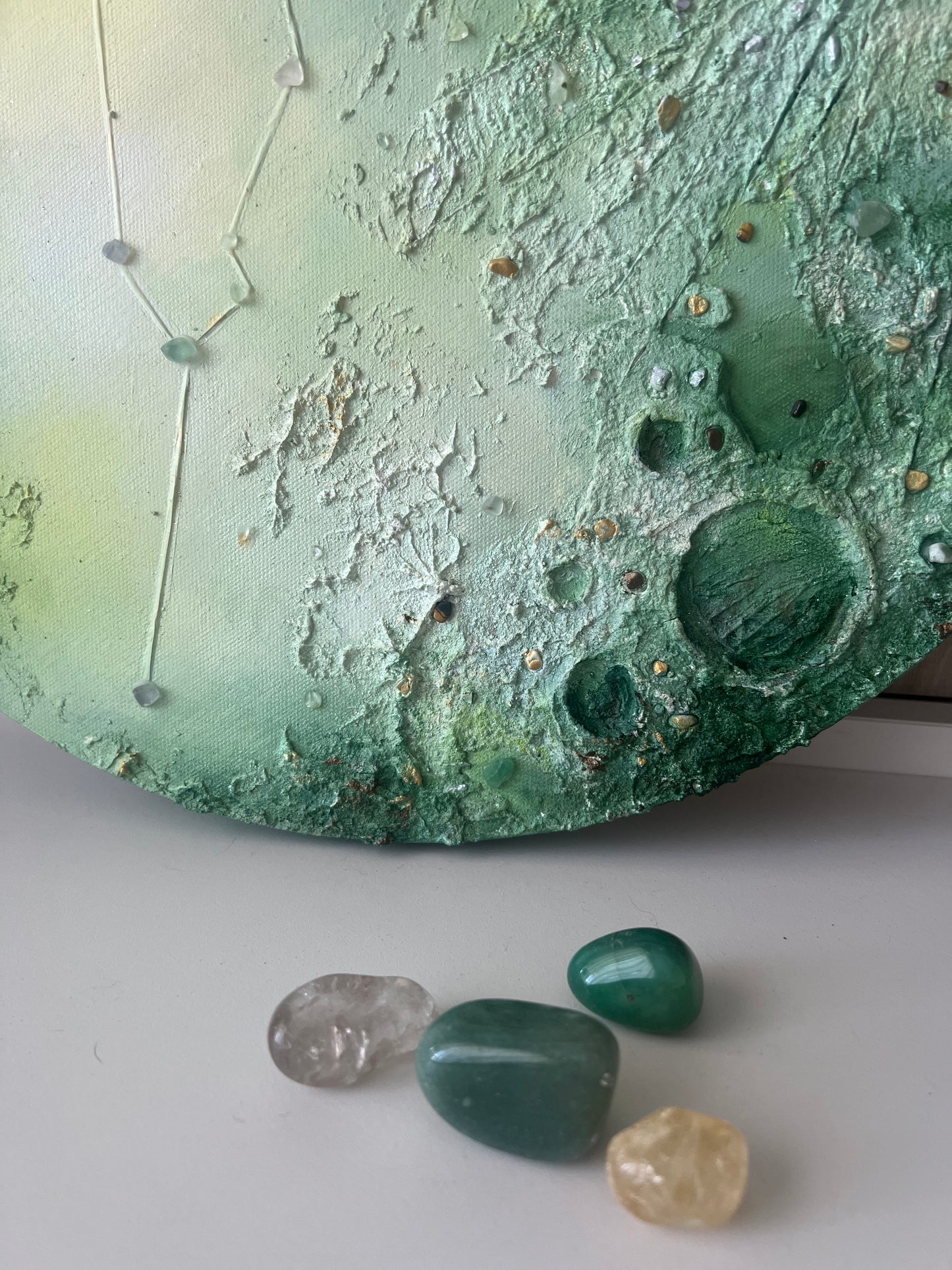 Small Moon with Crystals