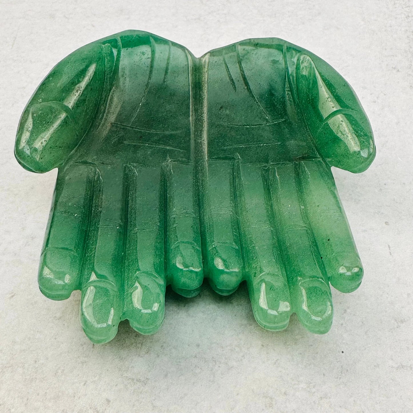 Sacred Union – Hand-Carved Crystal Hands Sculpture for Peace and Spiritual Connection