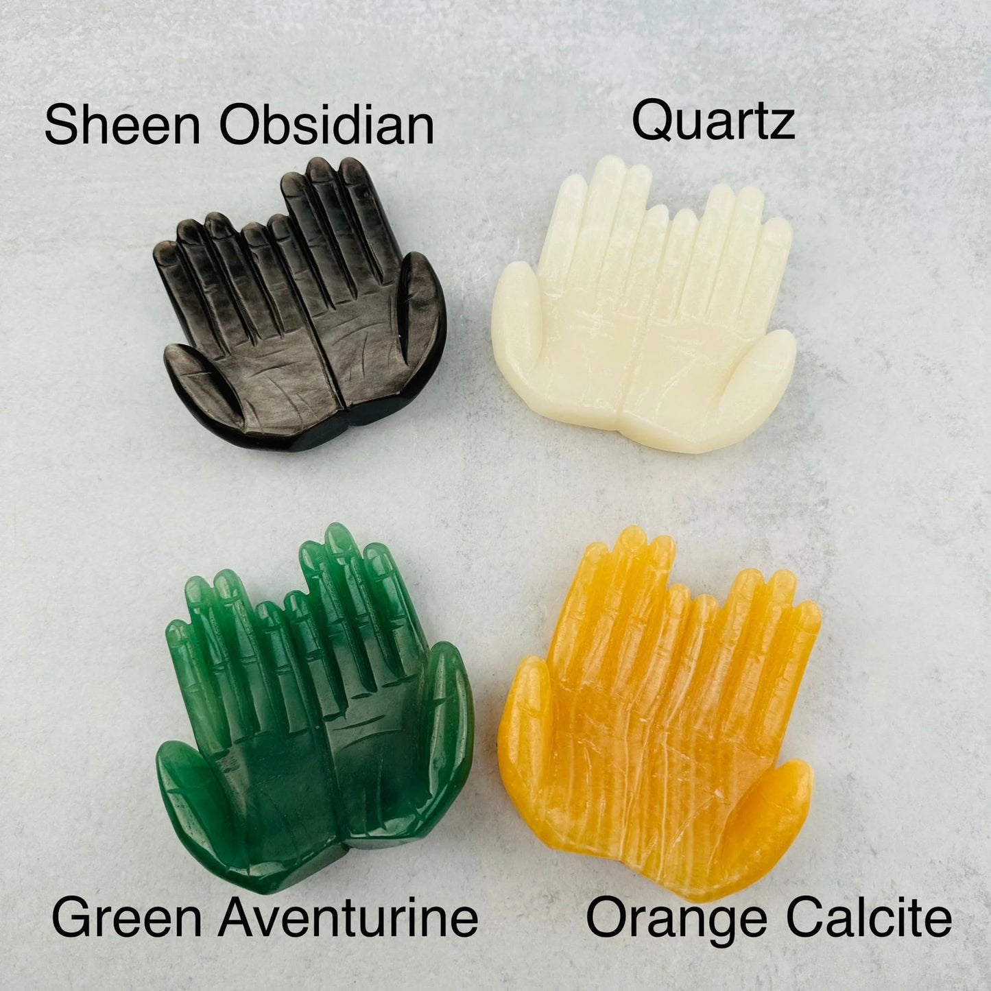 Sacred Union – Hand-Carved Crystal Hands Sculpture for Peace and Spiritual Connection