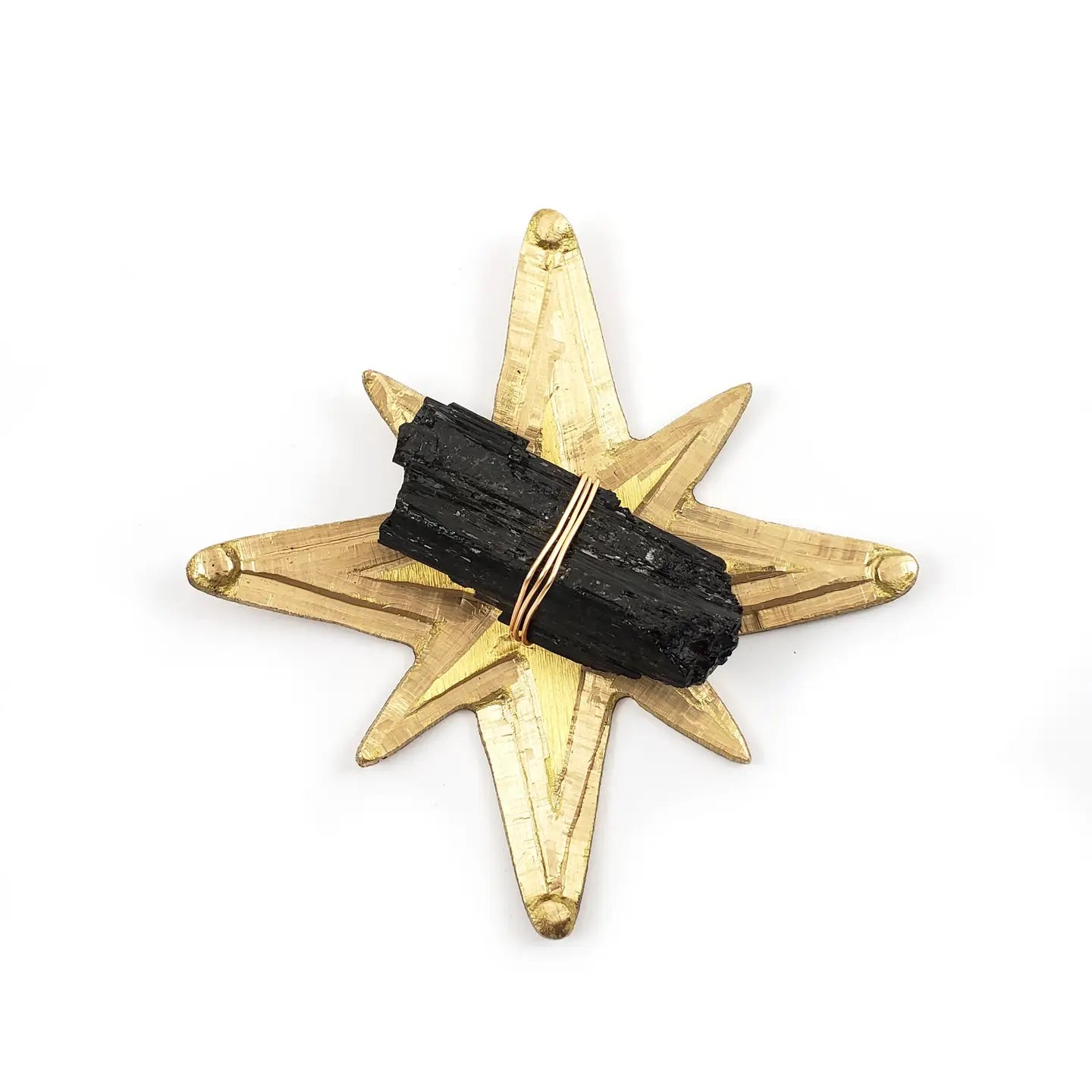 Black Tourmaline Star Dish – Decorative Tray for Protection and Grounding Energy