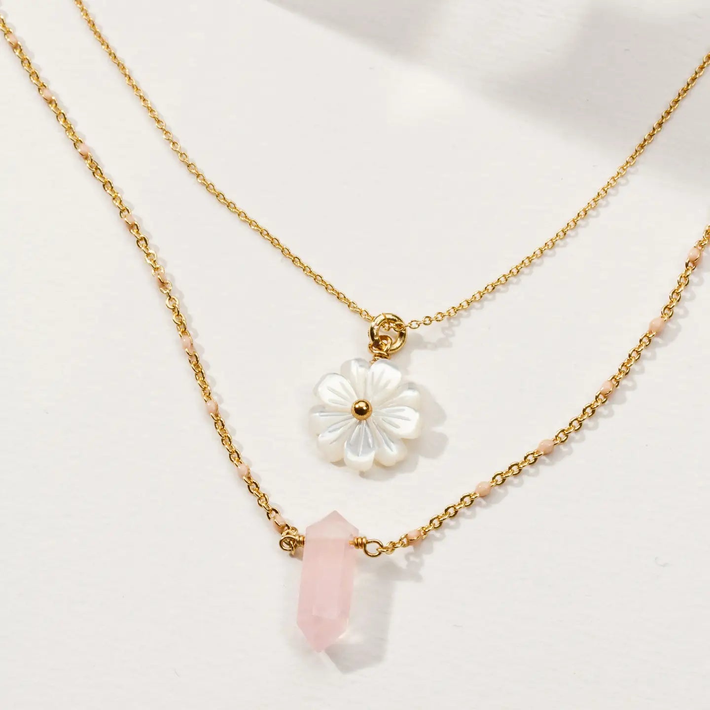 Genuine-Rose-Quartz-&-Mother-of-Pearl-14K-Gold-Plated