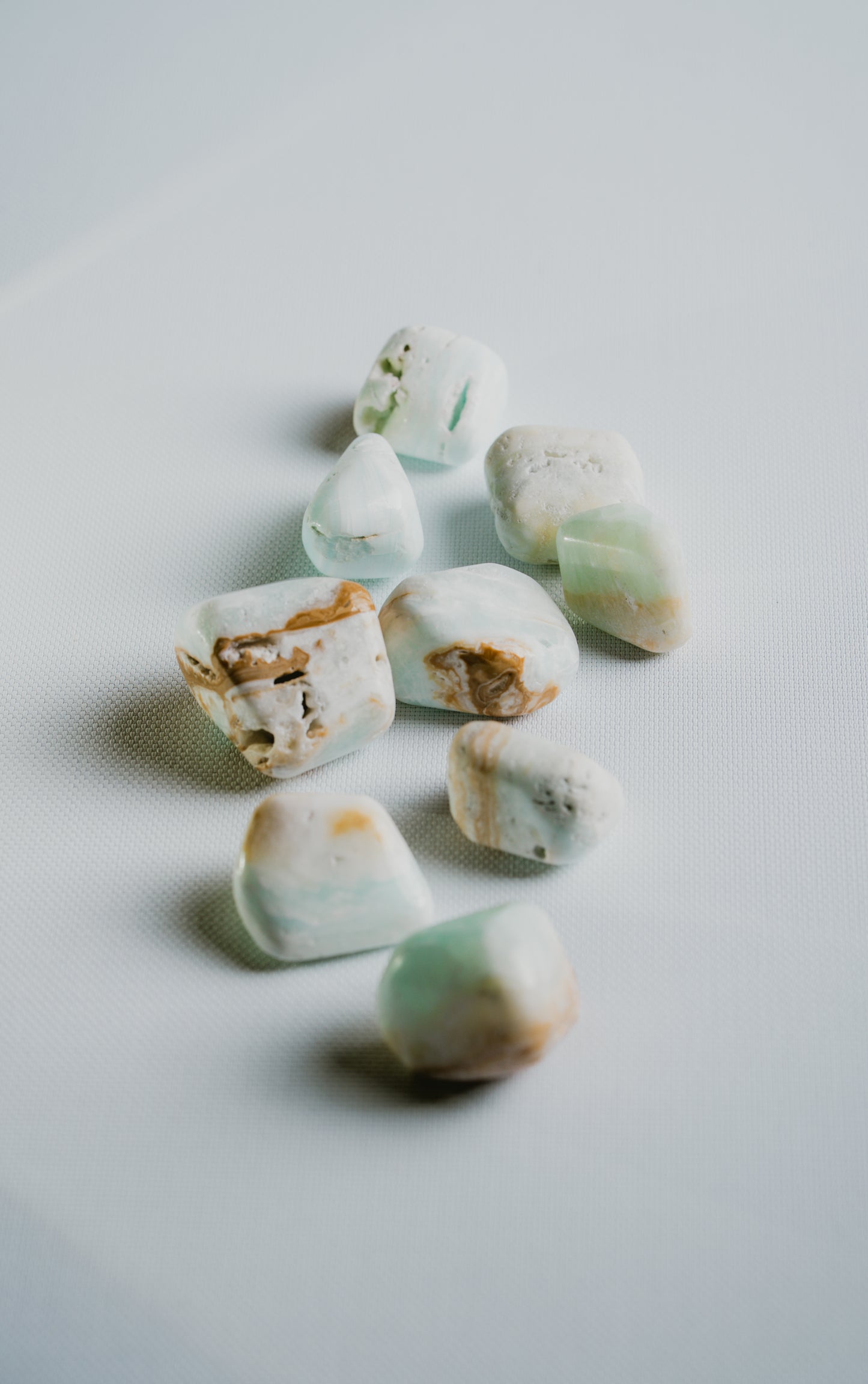 Blue Aragonite Pocket Crystal – Gentle Stone for Serenity, Clarity, and Emotional Harmony