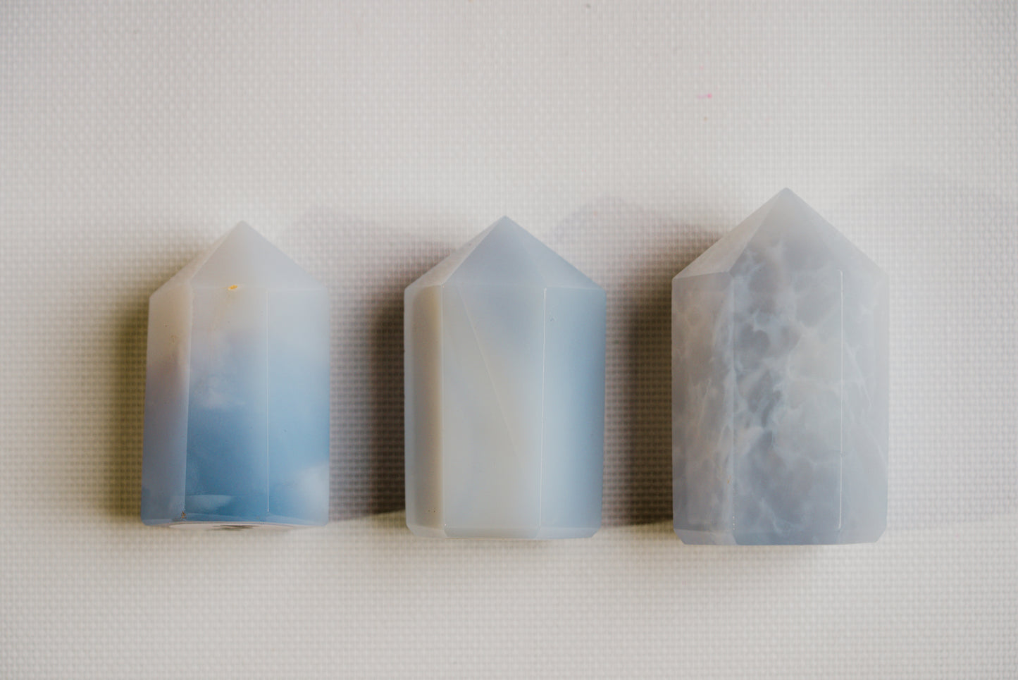 Blue Chalcedony Mini Tower – Mini Blue Chalcedony Tower for Calm, Clarity, and Timeless Elegance
