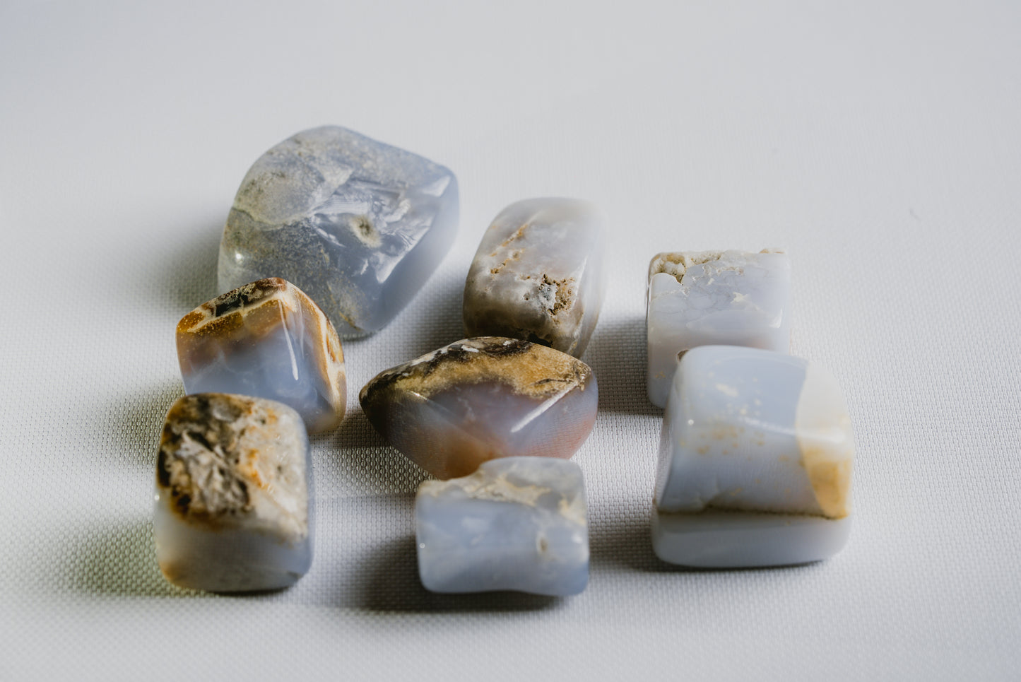 Blue Chalcedony Pocket Crystal – Smooth Stone for Clarity, Calm, and Serene Elegance