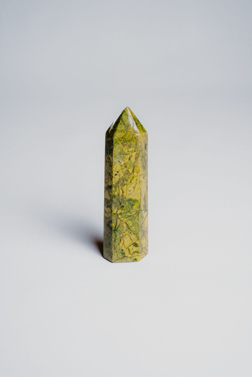 Green Jade Crystal Tower – Protection, Balance, and Timeless Elegance