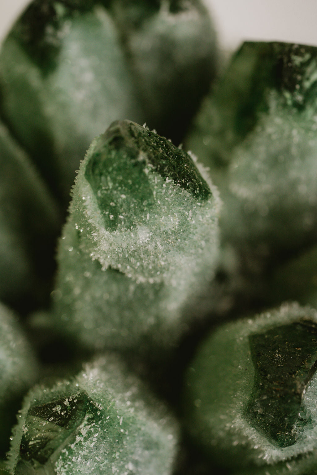 Green Phantom Quartz Cluster Medium – Growth, Clarity, and Natural Elegance