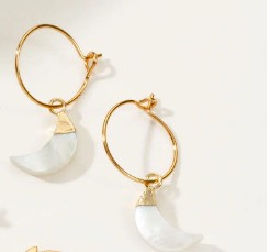 Genuine-Mother-of-Pearl-Moon-Charm –-14K-Gold-Plated