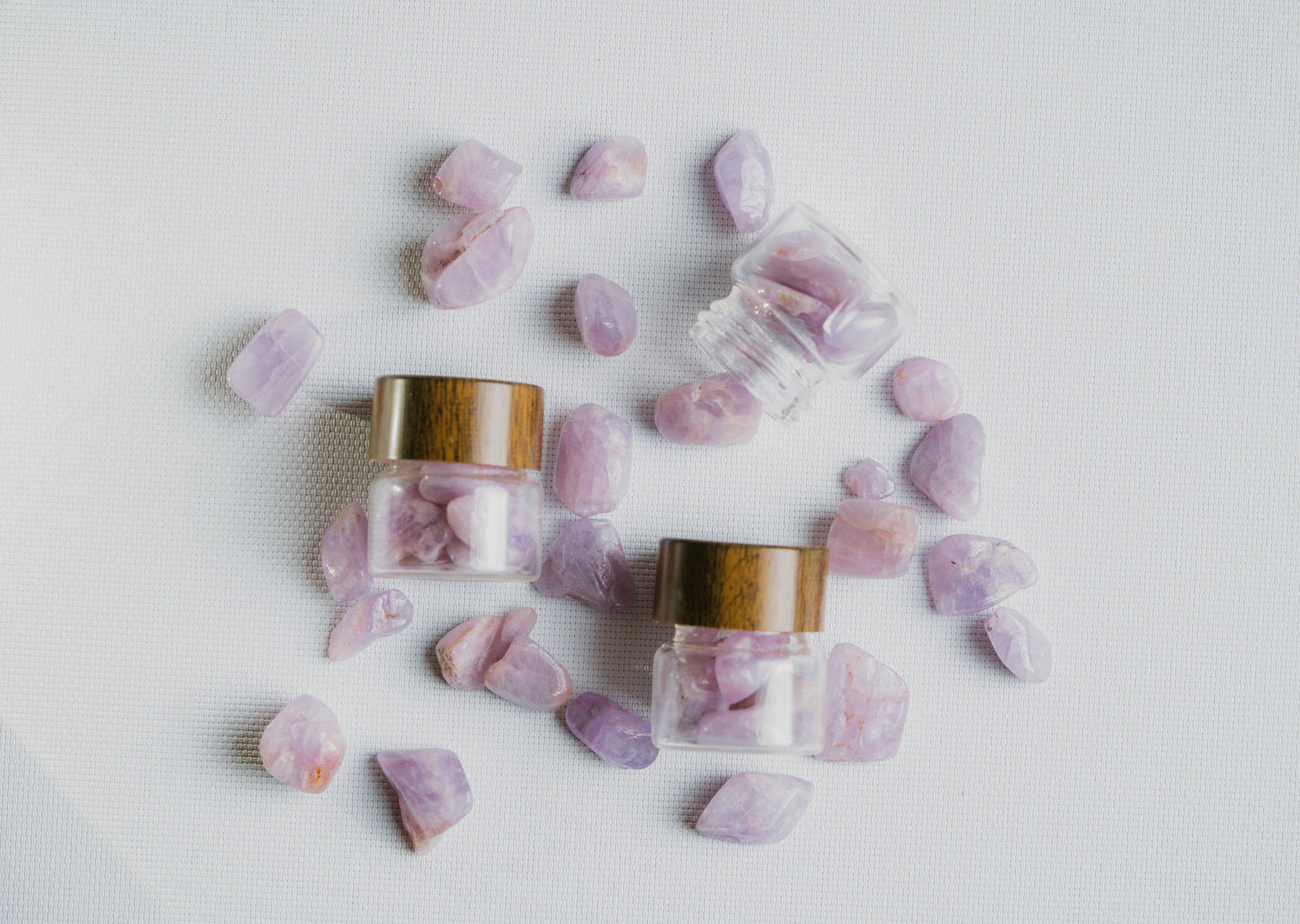Kunzite Mini Jar – Delicate Stone for Emotional Harmony and Heart Connection