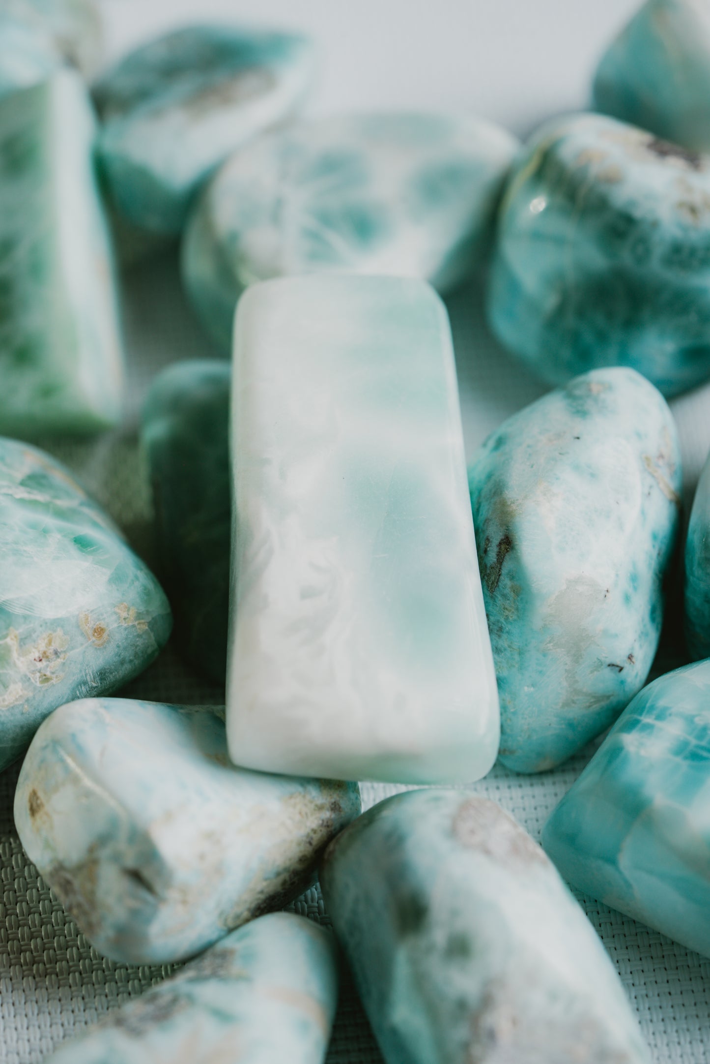 Larimar Pocket Crystal – Caribbean Stone for Calm, Expression, and Emotional Connection