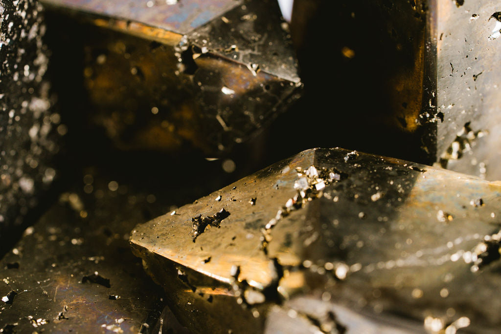 Pyrite Druzy Tower – Decorative Pyrite Druzy Tower for Abundance, Protection, and Grounding Energy