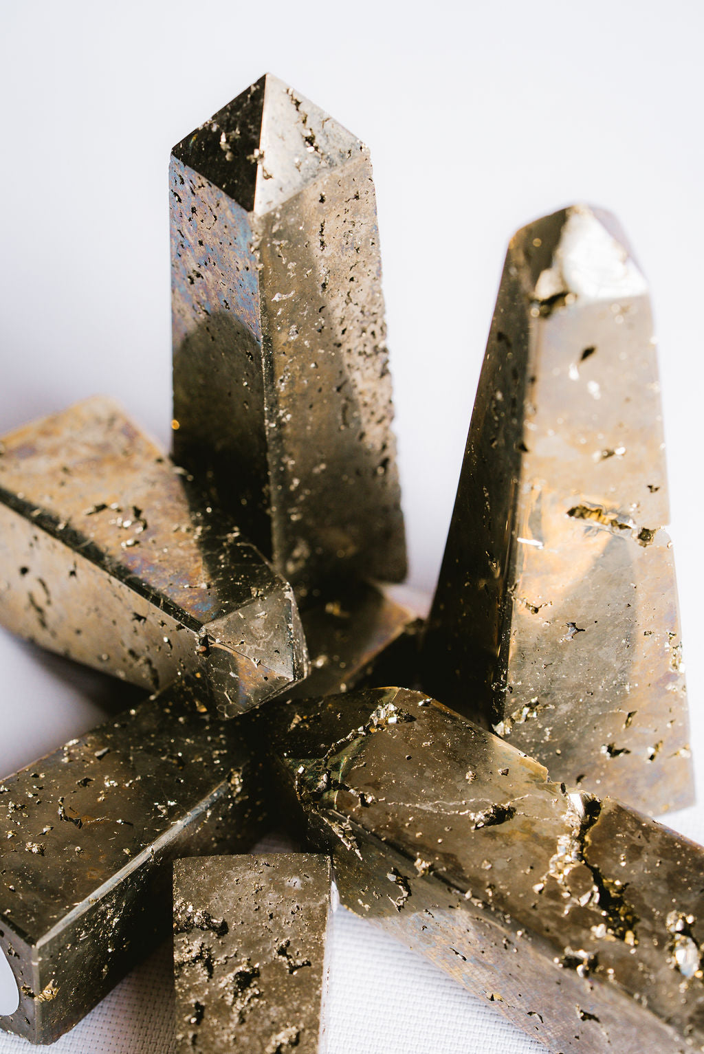 Pyrite Druzy Tower – Decorative Pyrite Druzy Tower for Abundance, Protection, and Grounding Energy