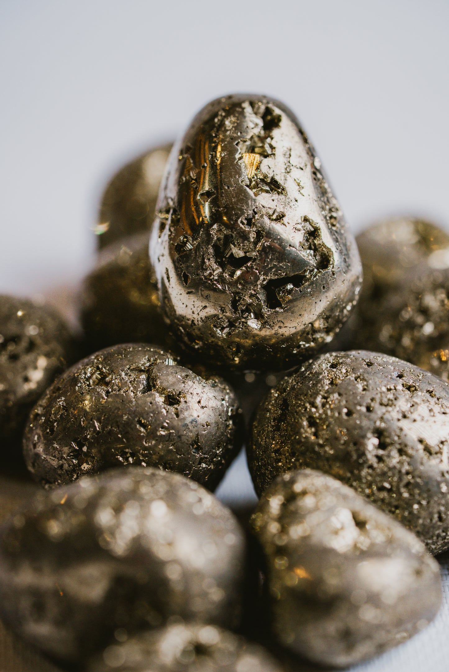 Pyrite Pocket Stone – Metallic Mineral for Protection, Abundance, and Inner Strength