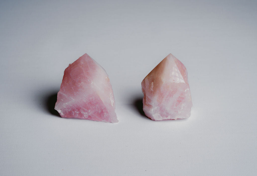 Rose Quartz Raw Point – Love, Harmony, and Emotional Clarity