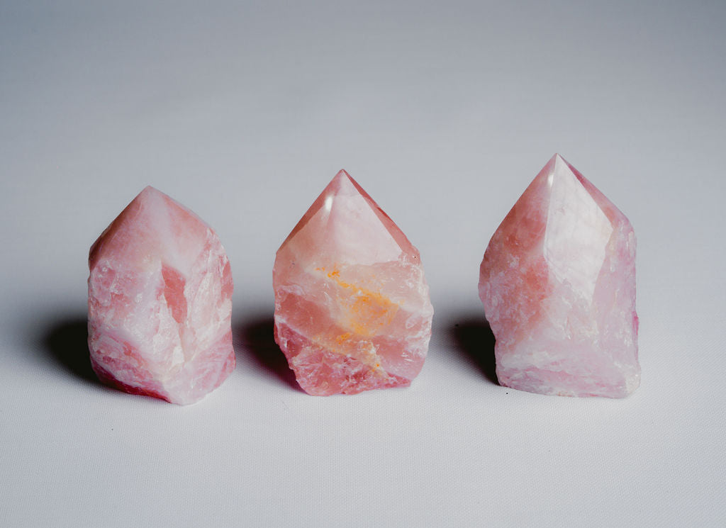 Rose Quartz Raw Point – Love, Harmony, and Emotional Clarity