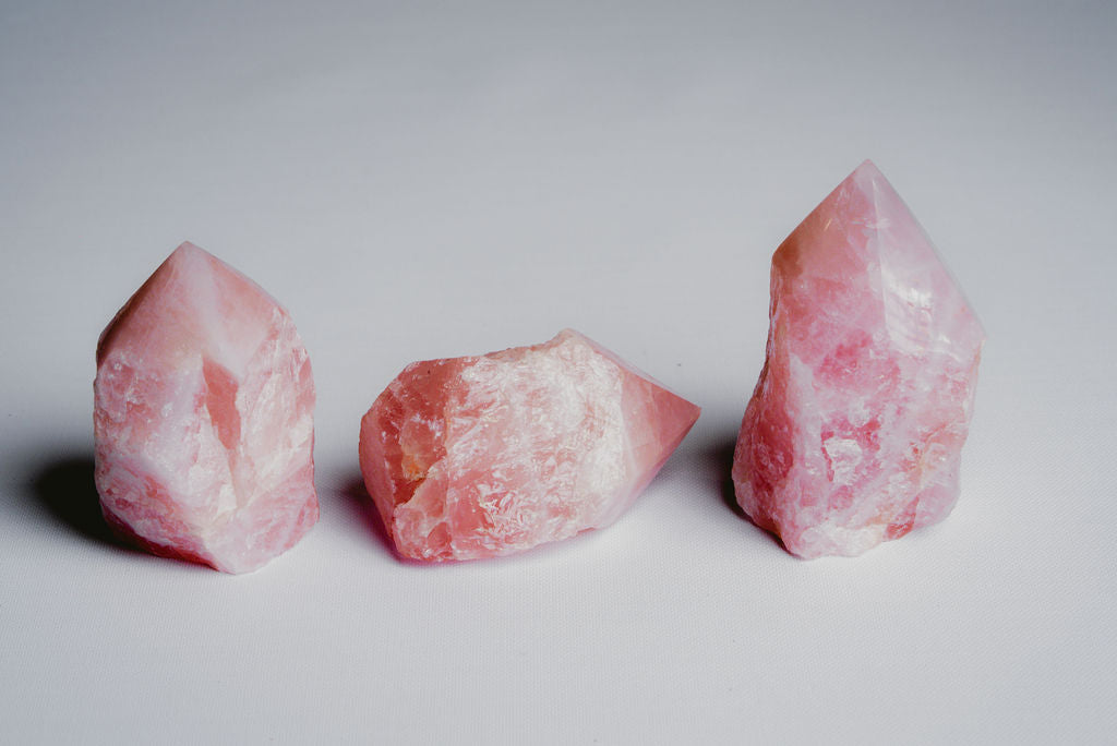 Rose Quartz Raw Point – Love, Harmony, and Emotional Clarity