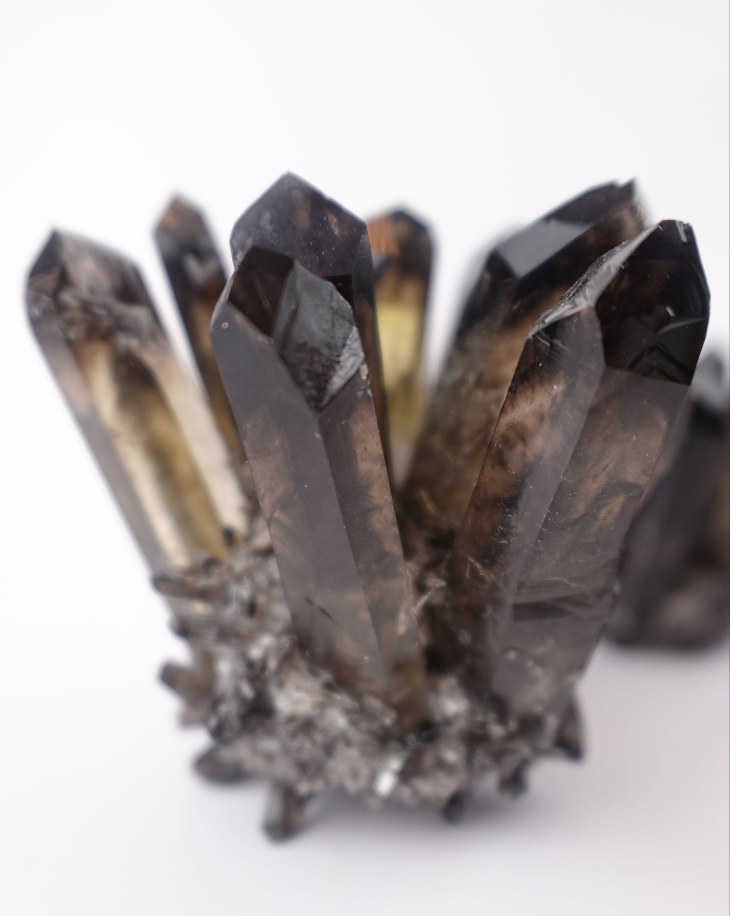 Smoky Phantom Quartz Cluster – Grounding, Transformation, and Inner Strength