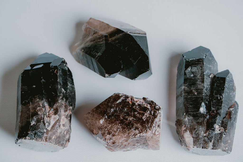 Smoky Quartz Point Raw – Raw Smoky Quartz Point for Protection, Clarity, and Grounding Energy