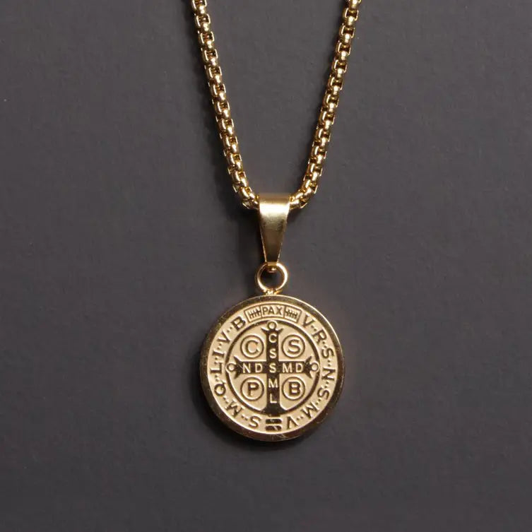 Silver-Gold-Stainless-Steel-Protection-Amulet