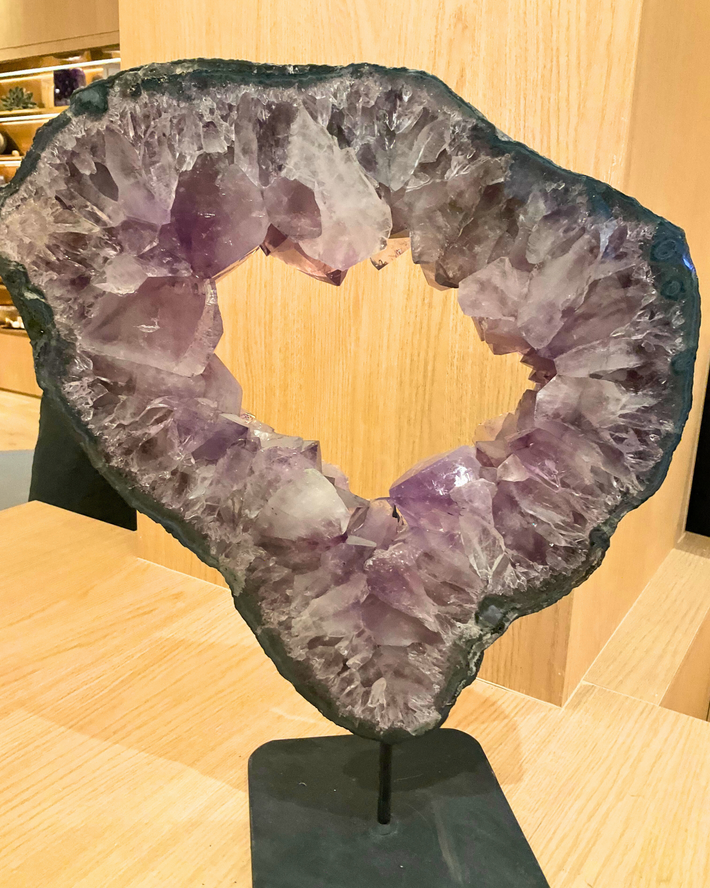 Amethyst Cluster On Metal Base