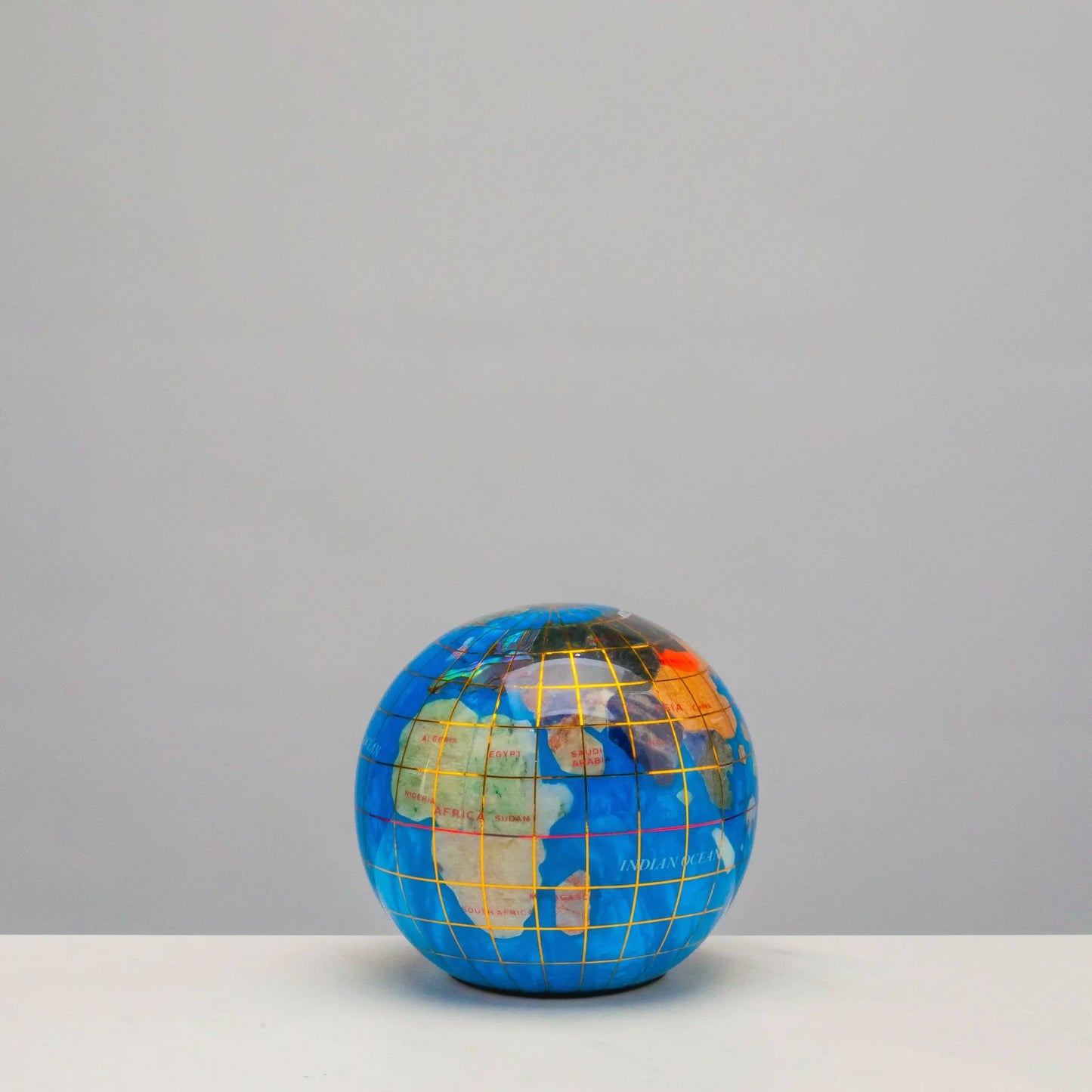 3” Ocean-Inspired Bahama Blue Gemstone Sphere