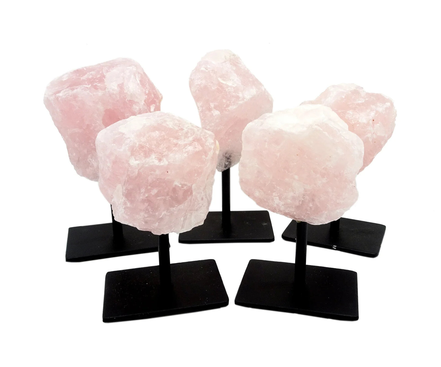 Love Pillar – Rose Quartz Pillar on Metal Stand for Love and Harmony