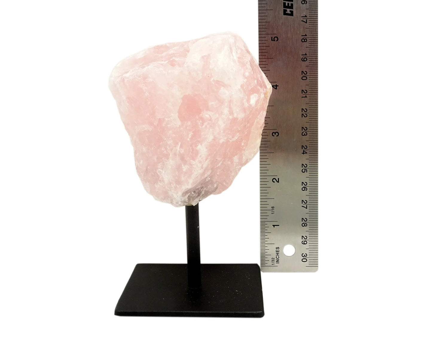 Love Pillar – Rose Quartz Pillar on Metal Stand for Love and Harmony