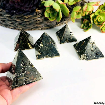 Golden Shield – Pyrite Pyramid for Protection and Abundance