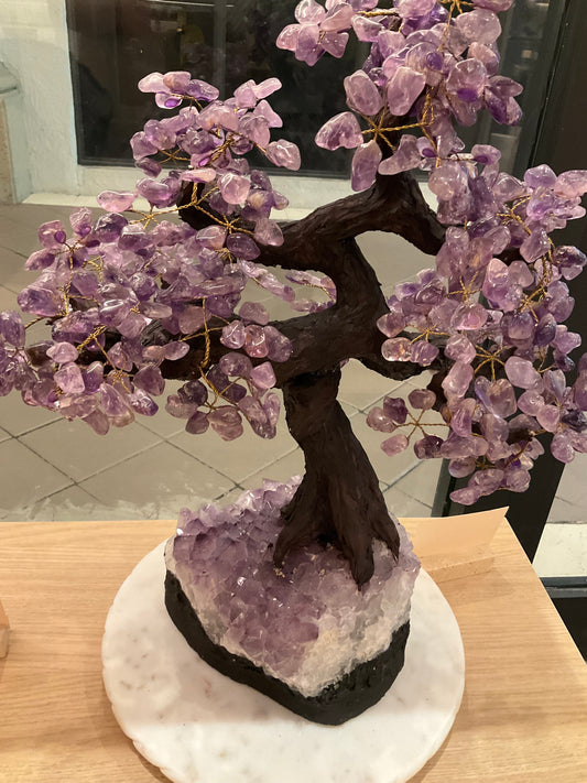 21" Amethyst Bonsai Tree Tree of Life.