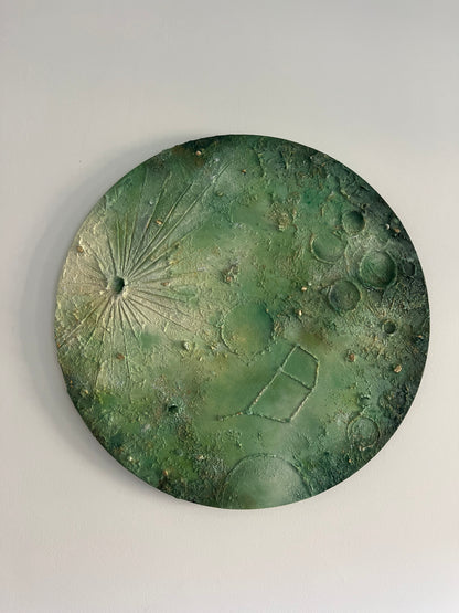 Small Moon with Crystals – Handcrafted Lunar Sculpture with Quartz, Aventurine, and Citrine for Energy and Harmony