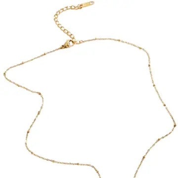 Tulum Flora Toggle Necklace – Gold Nature-Inspired Necklace with Modern Closure