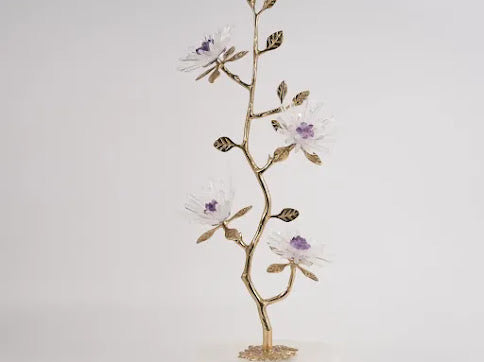 Golden Bloom Amethyst Tree