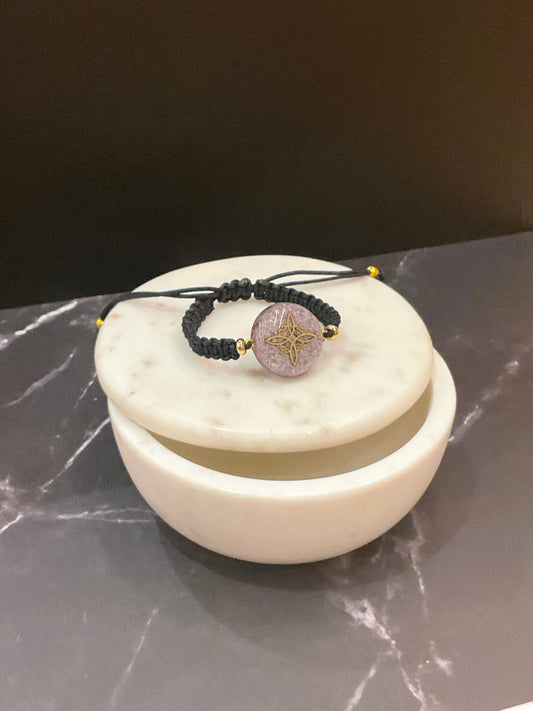 Medium Orgonite Bracelet "Witch's Knot" - Amethyst