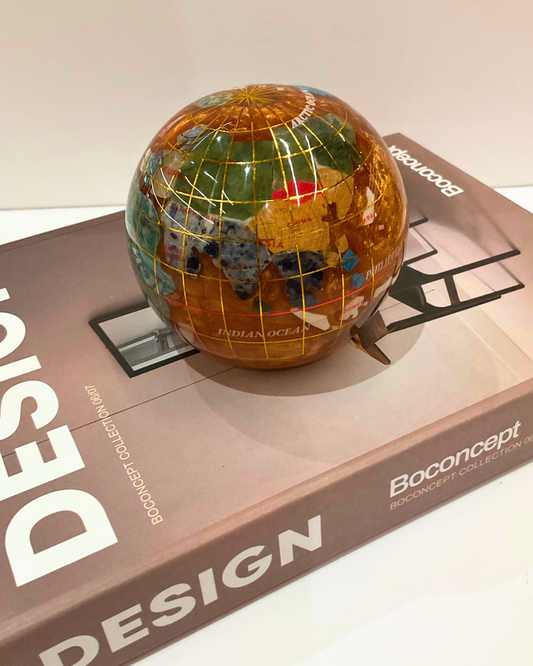 3” Amber & Opalite Decorative Globe