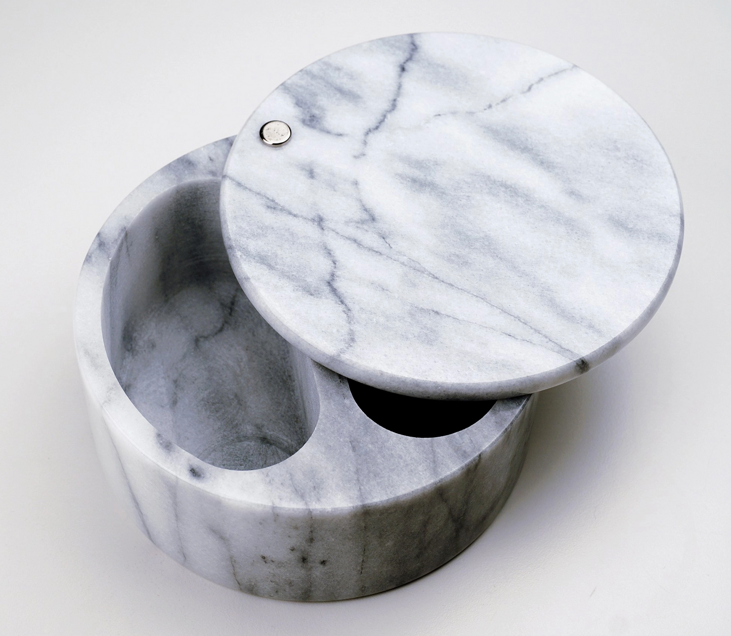 GREY MARBLE SALT BOWL