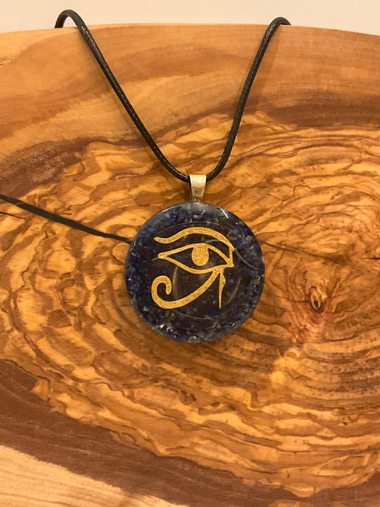 Horus Eye Necklace – Lapis Lazuli or Obsidian