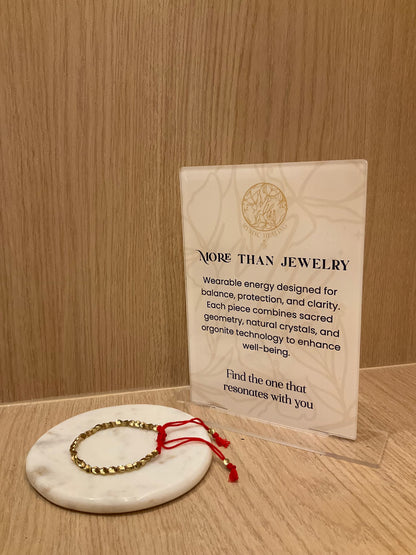 Copper Tibetan Bracelet with Red Thread – Protection, Energy, and Tradition