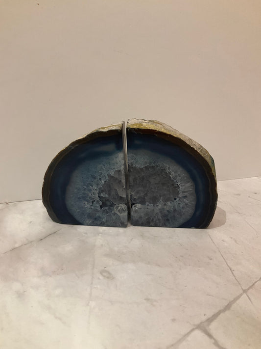 Blue agate bookend Medium