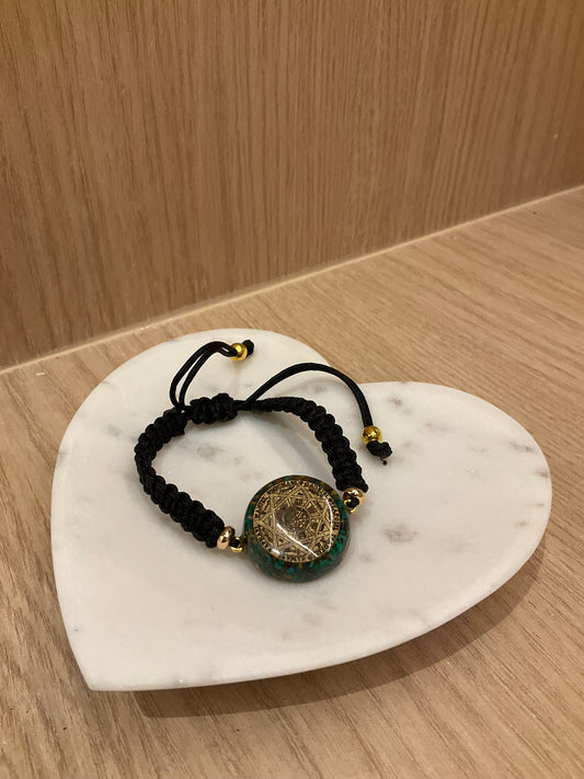 Medium Orgonite Bracelet "King Solomon" - Tiger’s Eye, Malachite, and Lapis Lazuli