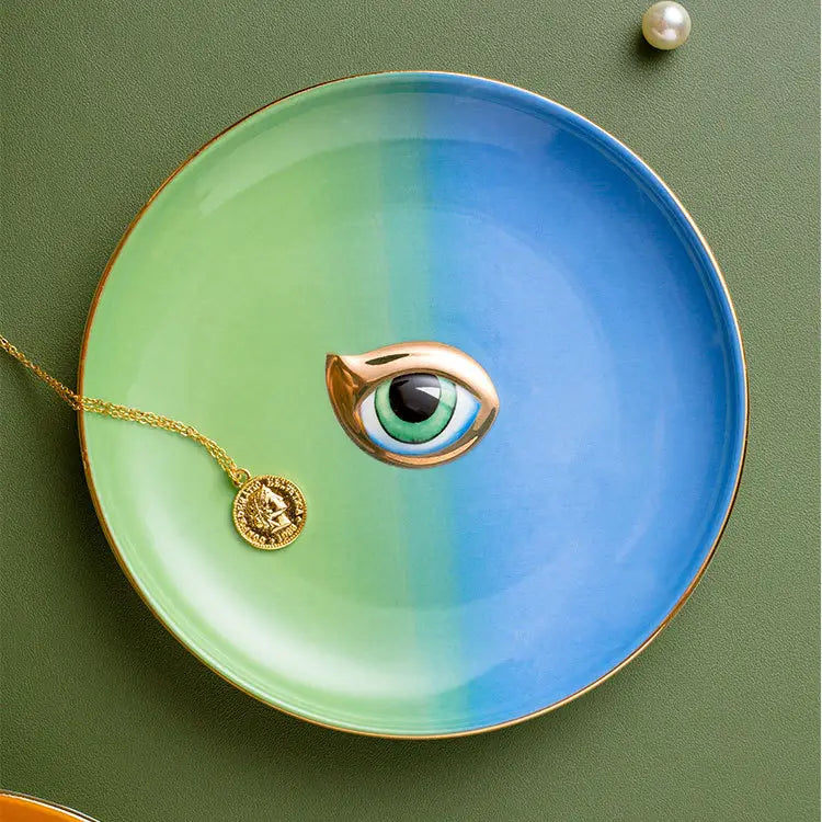 Powerful Aura Energy Evil Eye Round Dish