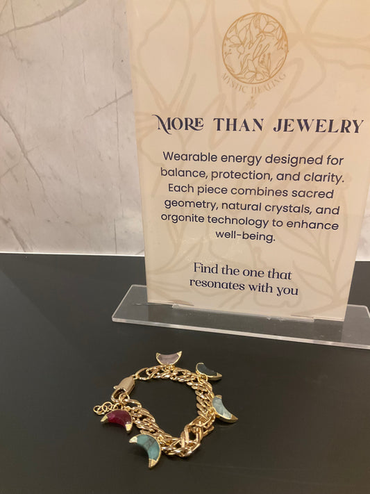 Moonbeam Gemstone Charm Bracelet
