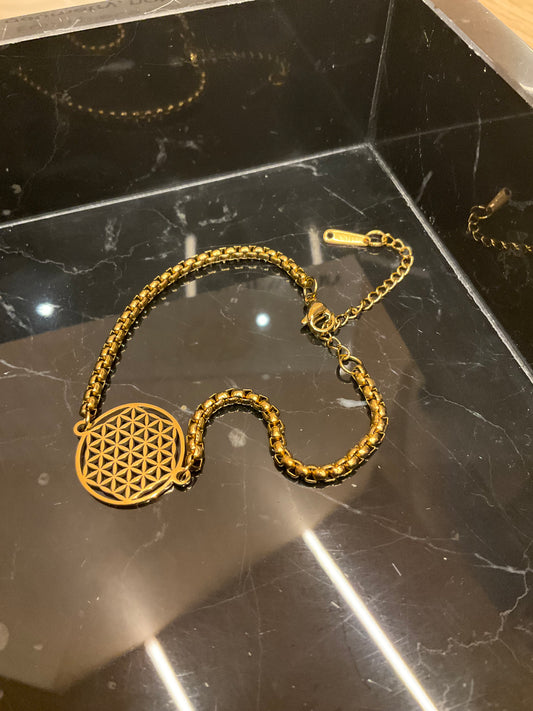 Flower of Life Gold Bracelet