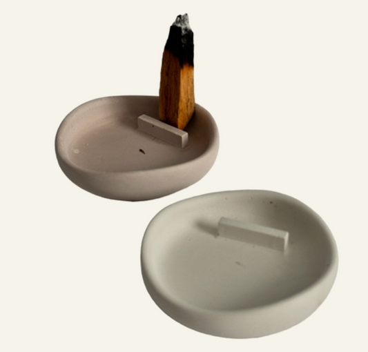 Ethereal Stone Holder White/Grey